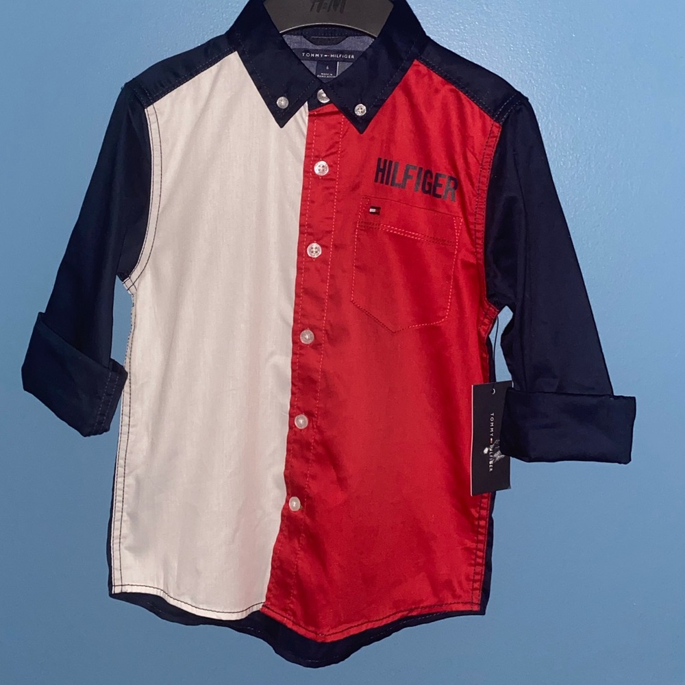 Tommy Hilfiger Big Boy Shirt Long Sleeve